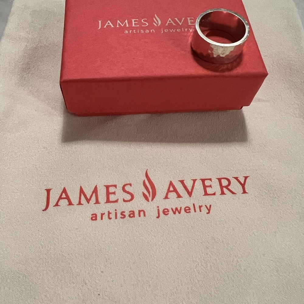 James Avery Hammered Silver Band